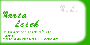 marta leich business card